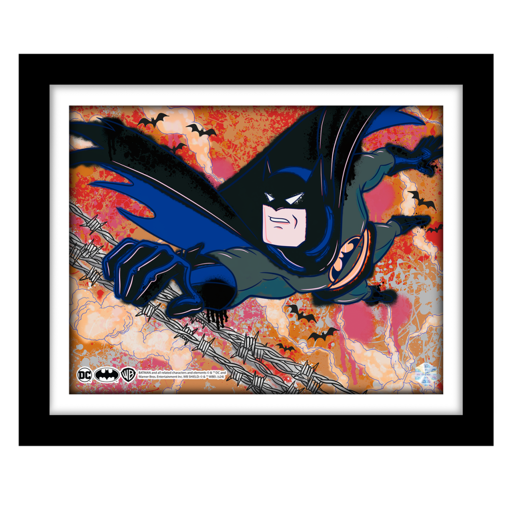 The Cat and The Claw: Part 1: Batman Falling #1102 (Batman Animation Cel Art Scene)