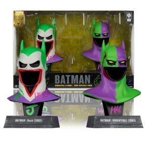Batman Knightfall and Hush (Jokerized) Gold Label 2-Pack 1:3 Scale Cowl Replicas