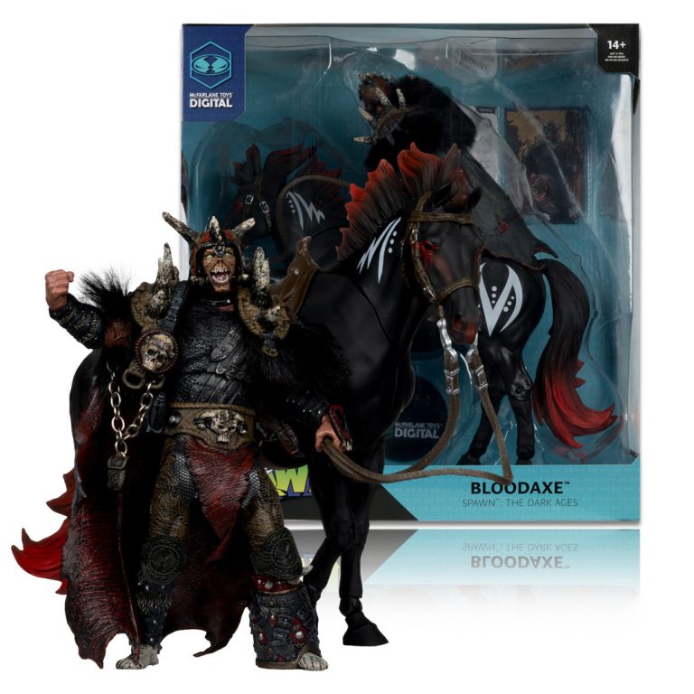 Bloodaxe w/Horse (Spawn: The Dark Ages) 7&Prime; Figure 2-Pack w/McFarlane Toys Digital Collectible
