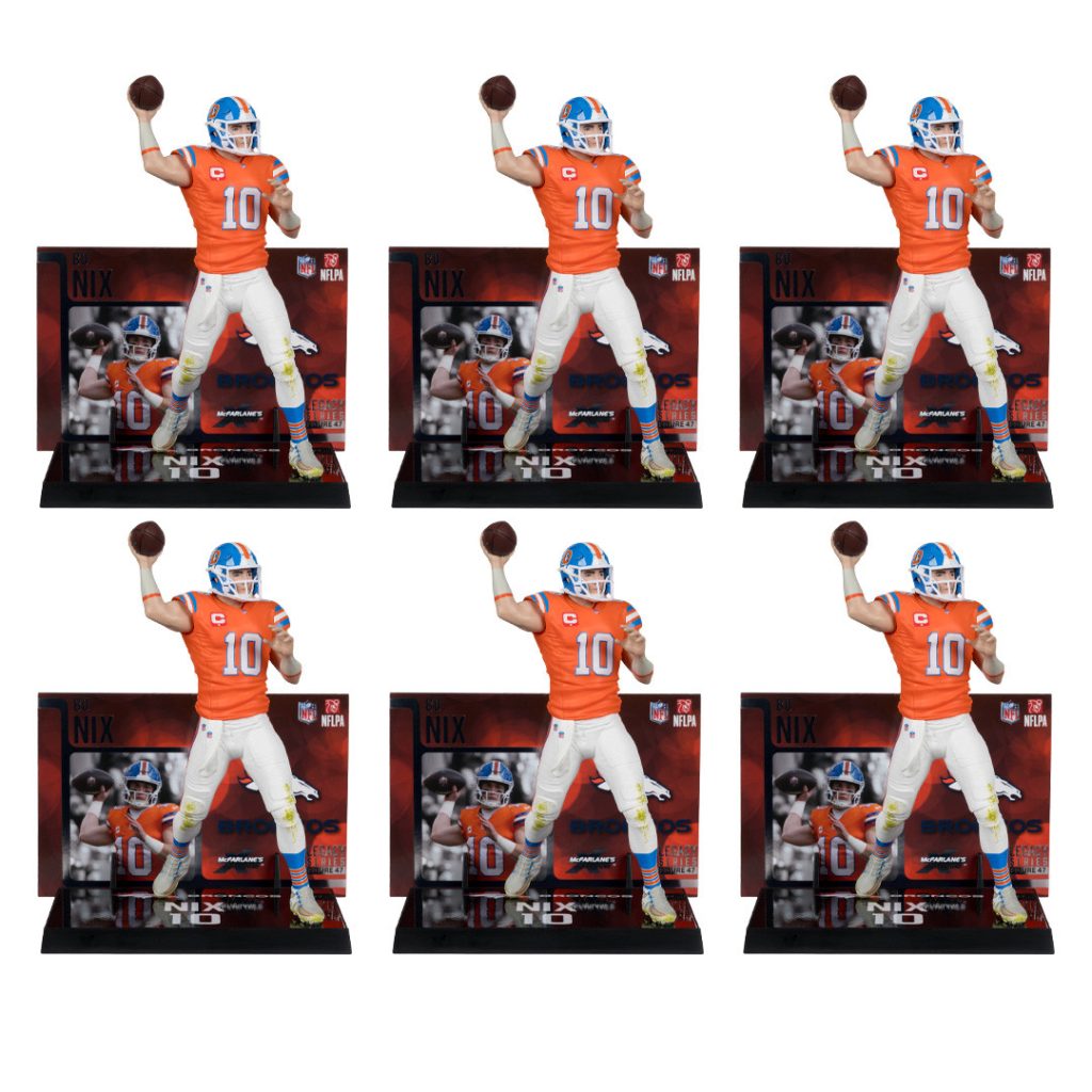 Bo Nix w/Classic Jersey (Denver Broncos) NFL Factory Sealed Case (6)