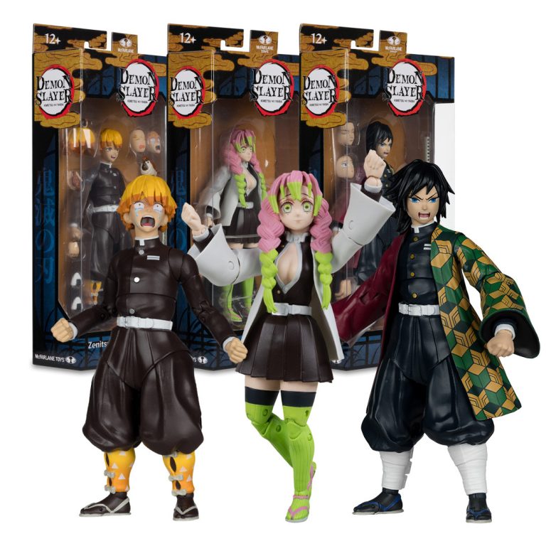 Zenitsu Agatsuma with Chuntaro/Mitsuri Kanroji/Giyu Tomioka (Demon Slayer)  Bundle (3) 7" Figures