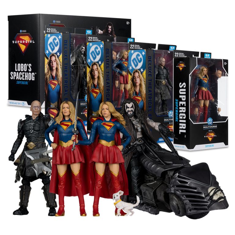Supergirl Movie Bundle (5) 7&Prime; Figures w/Lobo&rsquo;s Spacehog Vehicle