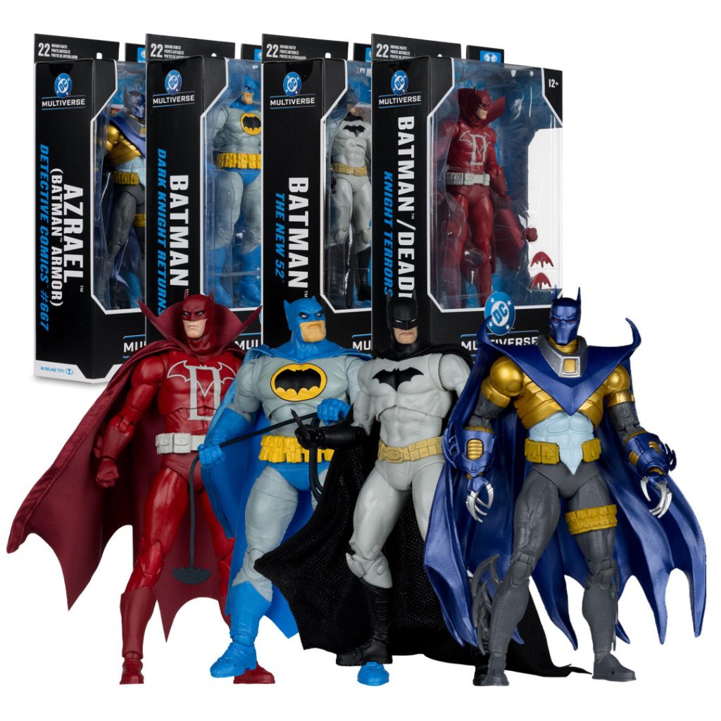 Azrael Batman Armor/Batman (Dark Knight Returns)/Batman Deadman/Batman (The New 52) Bundle (4) 7&Prime; Figures
