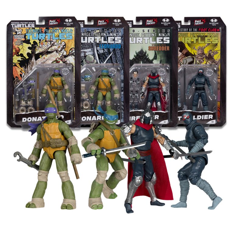 Page Punchers: Teenage Mutant Ninja Turtles Bundle (4) 5&Prime; Figure w/Comic