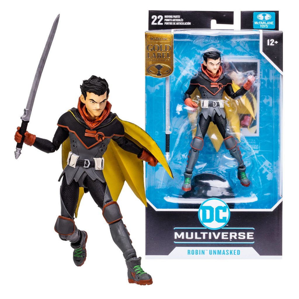 Robin (Damian Wayne) Unmasked Gold Label McFarlane Toy Store Exclusive 7&Prime; Figure
