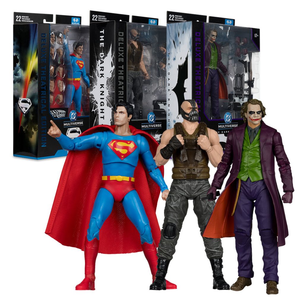 Superman (Superman: The Movie 1978)/Bane/The Joker (The Dark Knight Triology) Deluxe Theatrical Edition Bundle (3) 7&Prime; Figures