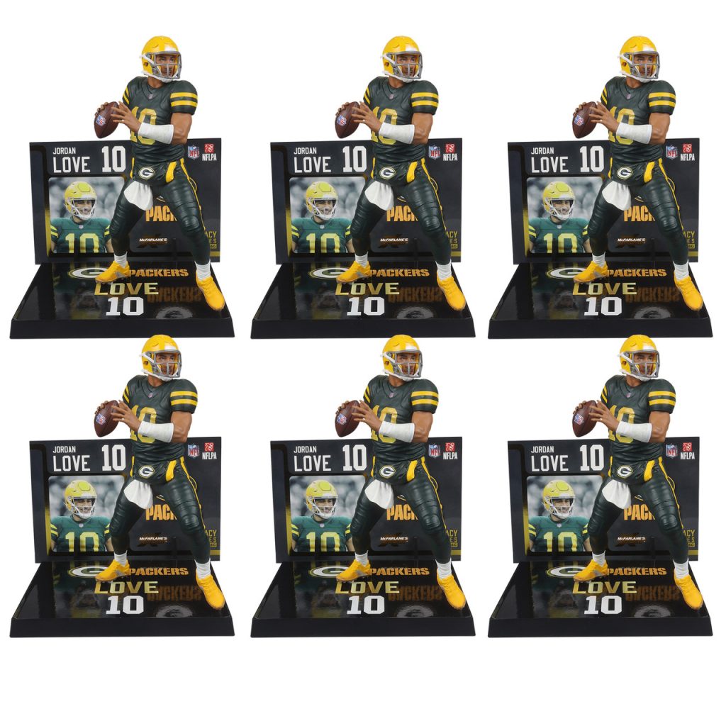 Jordan Love w/Classic Uniform Jersey (Green Bay Packers) Gold Label NFL Factory Sealed Case (6)