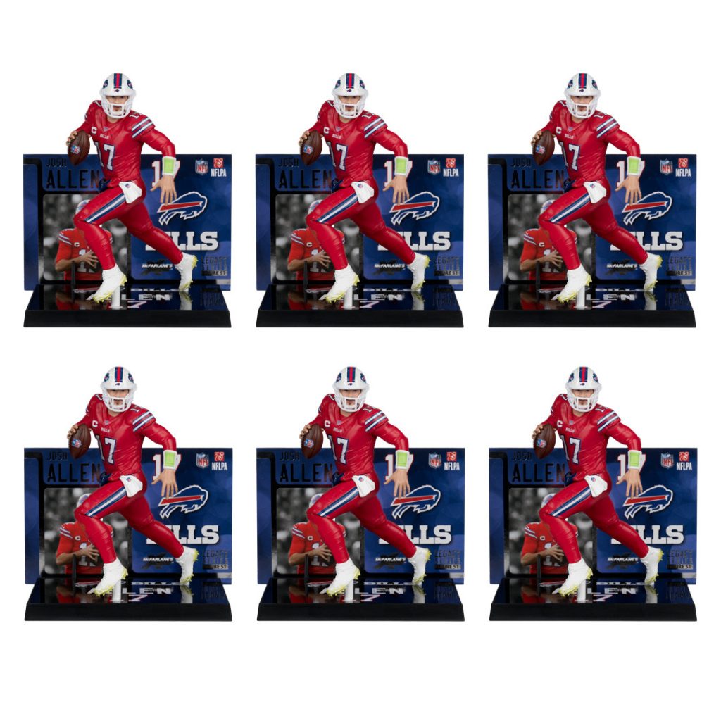 Josh Allen w/Red Color Rush Jersey (Buffalo Bills) NFL Factory Sealed Case (6)
