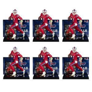 Josh Allen w/Red Color Rush Jersey (Buffalo Bills) NFL Factory Sealed Case (6)