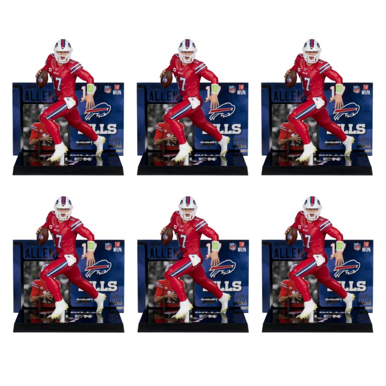 Josh Allen w/Red Color Rush Jersey (Buffalo Bills) NFL Factory Sealed Case (6)