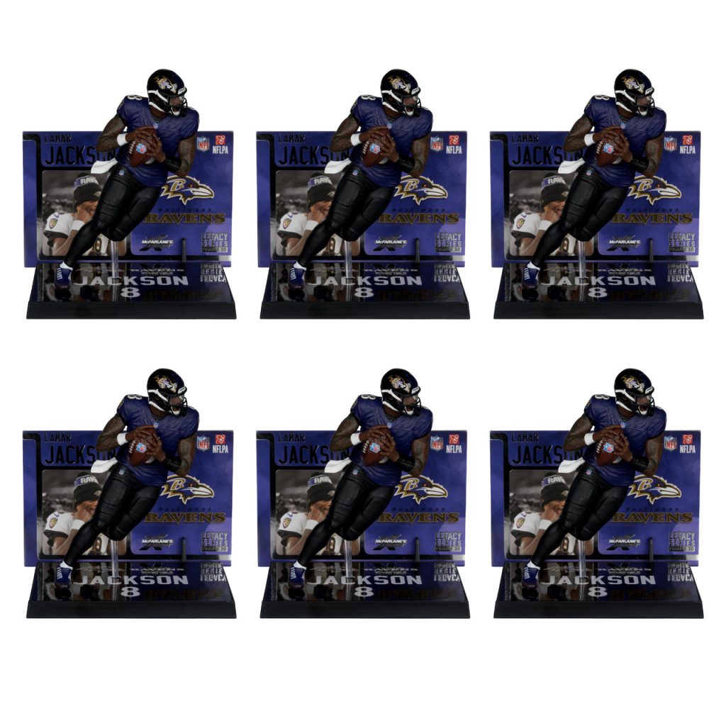 Lamar Jackson w/Alternate Jersey (Baltimore Ravens) NFL Factory Sealed Case (6)