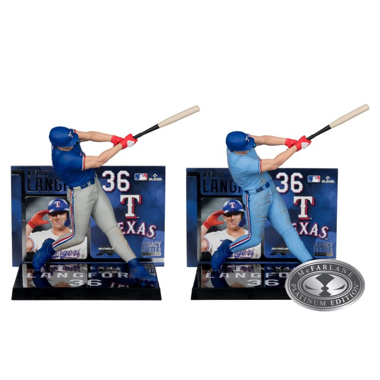 Wyatt Langford (Texas Rangers) MLB Bundle (2) Regular and Platinum CHASE 7&Prime; Figures McFarlane&rsquo;s SportsPicks