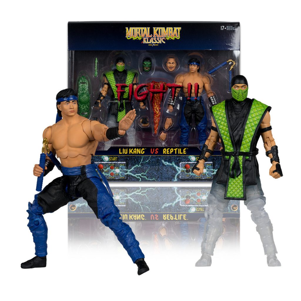 Liu Kang vs Reptile (Mortal Kombat Klassic) Deluxe 2-Pack 7&Prime; Figure