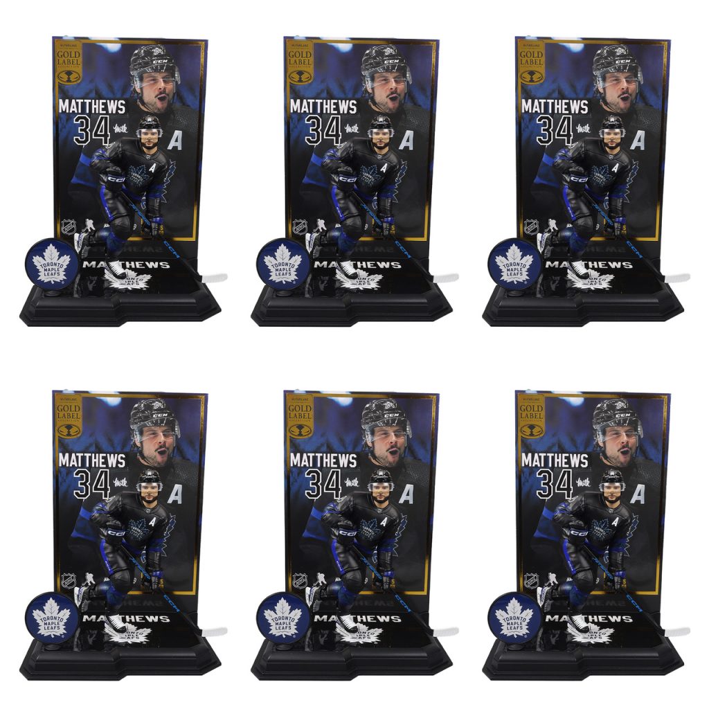 Auston Matthews w/Third Jersey (Toronto Maple Leafs) Gold Label NHL Factory Sealed Case (6)