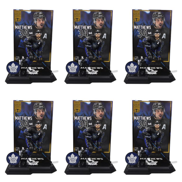 Auston Matthews w/Third Jersey (Toronto Maple Leafs) Gold Label NHL Factory Sealed Case (6)