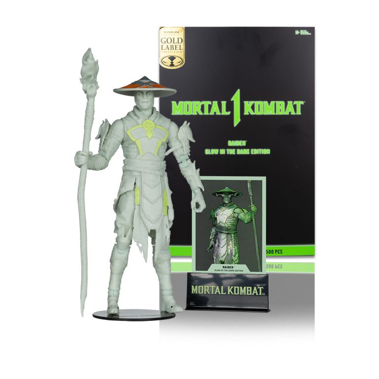 Raiden (Mortal Kombat) Glow In The Dark Edition Gold Label 7&Prime; Figure