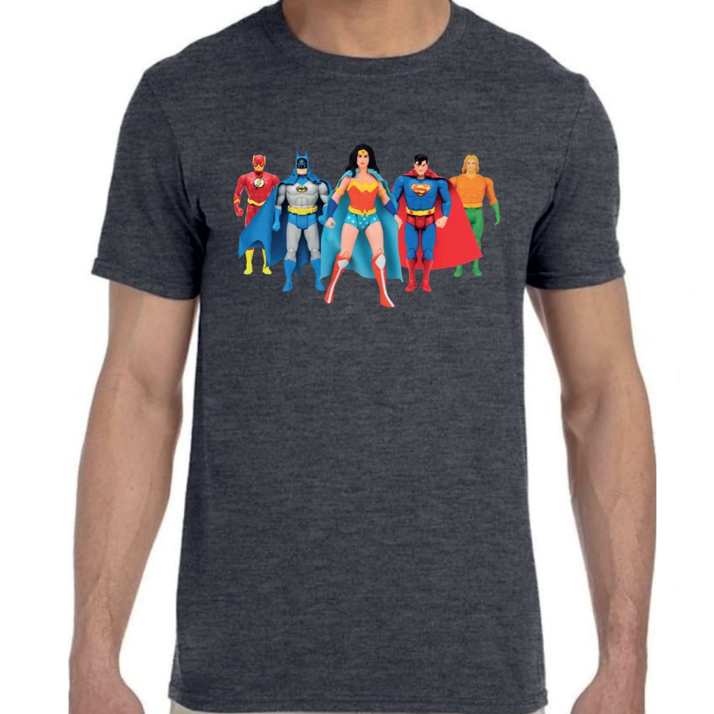 DC Super Powers 5 United T-Shirt (Dark Gray) MTS Exclusive