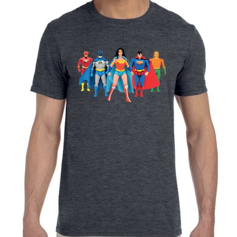 DC Super Powers 5 United T-Shirt (Dark Gray) MTS Exclusive