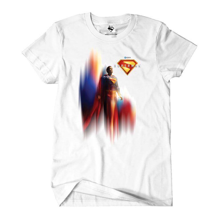 2025 Superman Movie Poster « Look Up » T-Shirt (White)