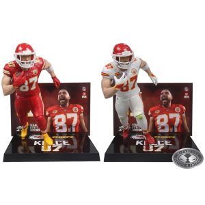 Travis Kelce (Kansas City Chiefs) NFL Bundle (2) Regular and Platinum CHASE 7" Figures McFarlane's SportsPicks