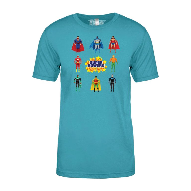 DC Super Powers Superheroes T-Shirt (Vintage Blue) MTS Exclusive
