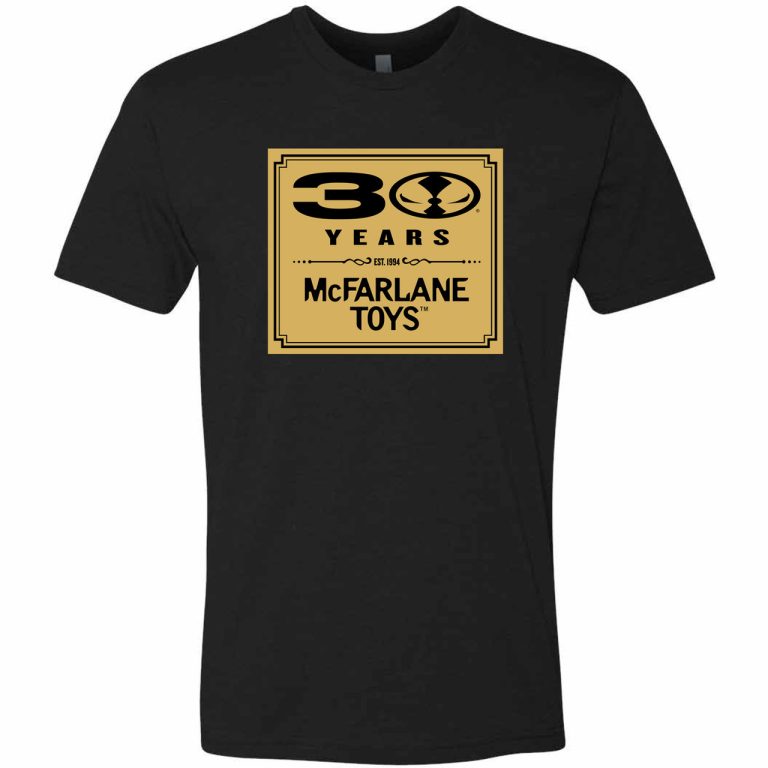 McFarlane Toys 30th Anniversary Gold and Black Exclusive T-Shirt