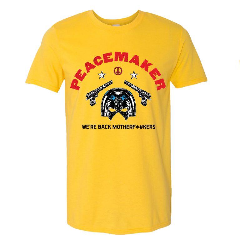Peacemaker We’re Back T-Shirt (Yellow) Peacefest Exclusive